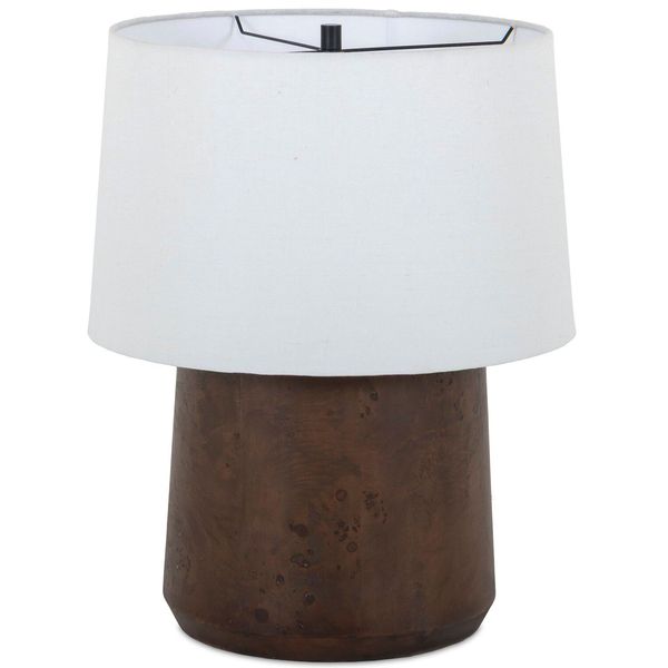 Table Daxton Lampe, Dark Marron Mappa Burl