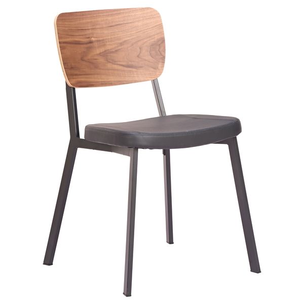 Ardenne Dining Chaise, Noir/Marron, Lot de 2