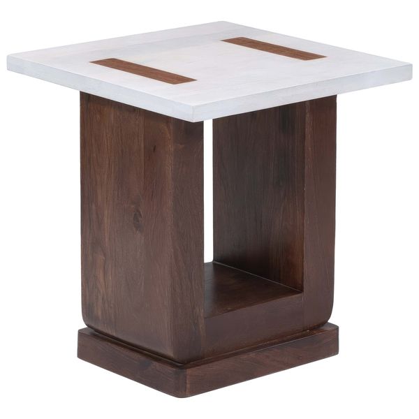 Table Hassan d'appoint, Blanc