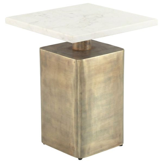Table Nyra d'appoint, Blanc/Brass