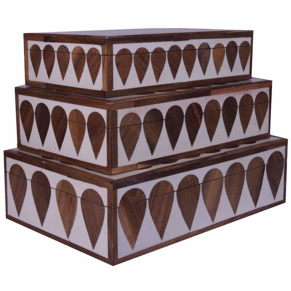 Finchburn Boxes, Marron, Lot de 3