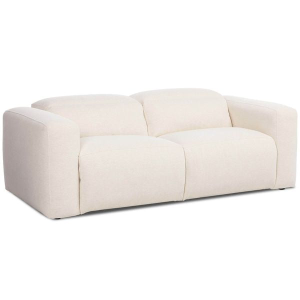 Radley 2 Piece Power Recliner Sectional, Blanc Neige Nomade